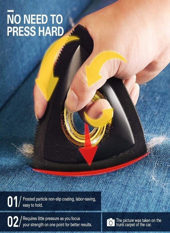 Estervig مكشطة إزالة شعر الكلاب والقطط من إسترفيج - أداة مثلثة قابلة لإعادة الاستخدام لإزالة الوبر من الأثاث والسجاد وداخلية السيارة والملابس (متعددة الألوان) - Image 5